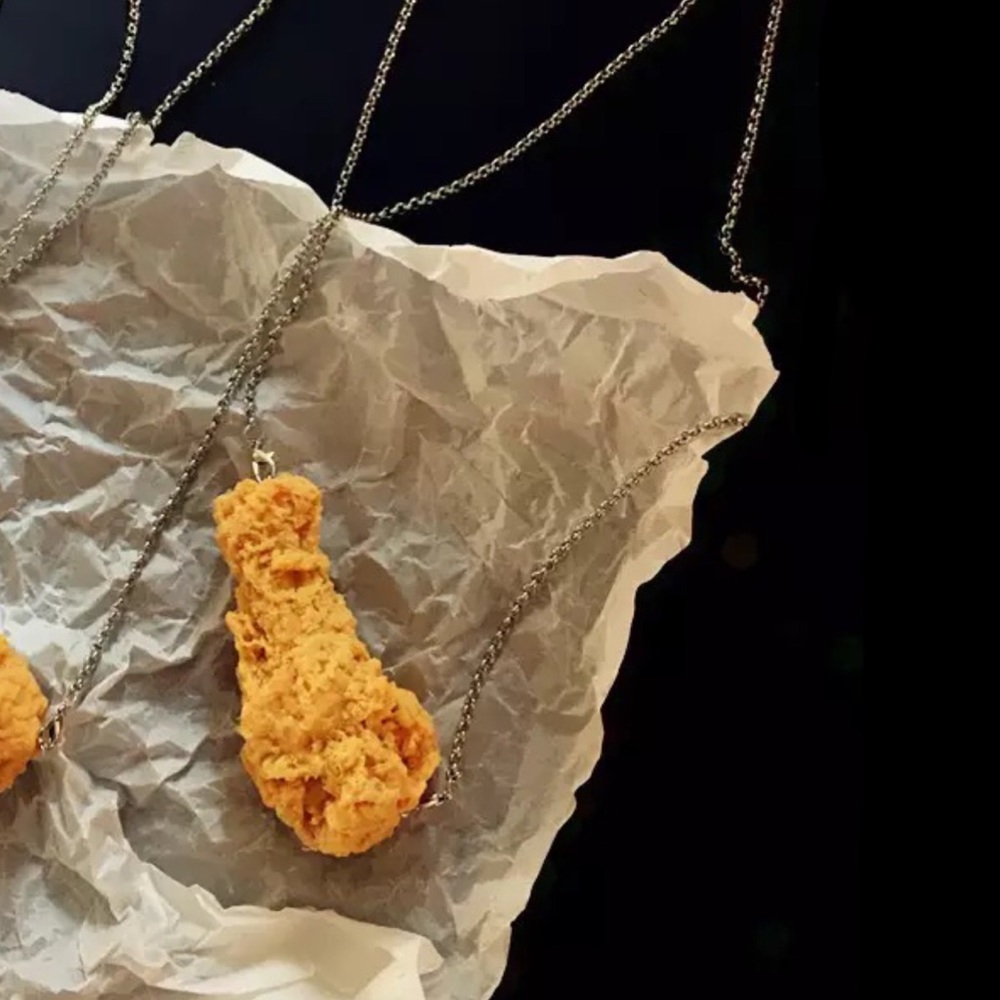 RESTOCKED Fried Chicken Drumstick Necklace - Picture 3 of 3